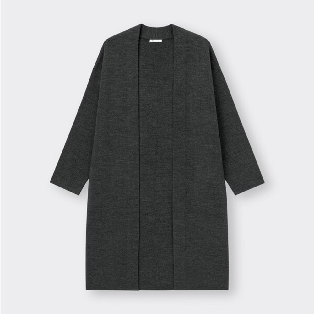 Uniqlo GU Knitted Long Cardigan Sweater | Dark Gray| Size L